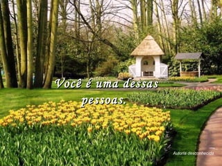 Você é uma dessas pessoas.  Autoria desconhecida 