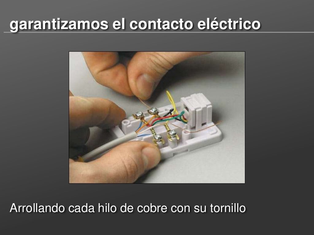 Código de colores en una roseta telefónica