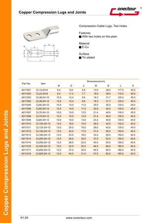 Copper Lugs and Copper Connectors - Conecteur | PDF