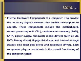 Connecting Internal Hardware Component CONECT INTERNAL COMPONET.pptCONECT INTERNAL COMPONET.ppt