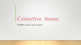 Conective tissue
NOMBRE: Gabriela Alvarez arguello
 