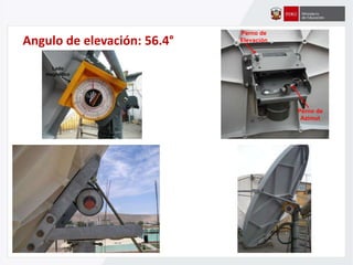 Lado
magnético
Angulo de elevación: 56.4°
Perno de
Elevación
Perno de
Azimut
 