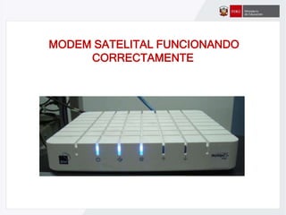MODEM SATELITAL FUNCIONANDO
CORRECTAMENTE
 