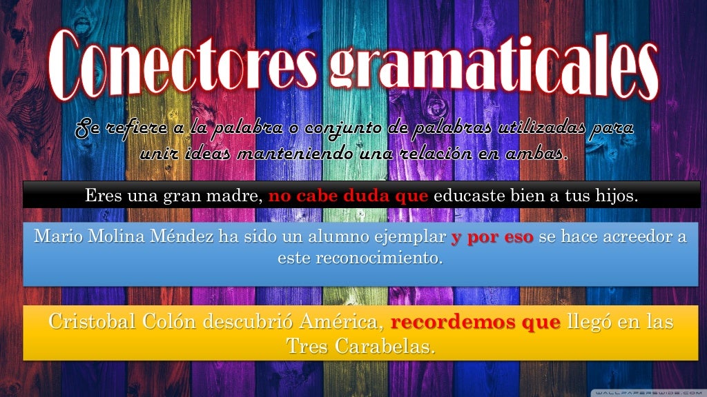Conectores gramaticales