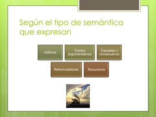 Según el tipo de semántica que expresan