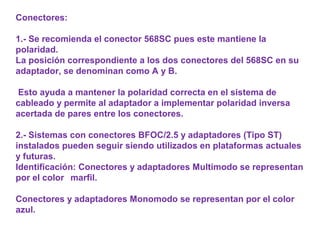 Conectores FIBRA OPTICA | PPT