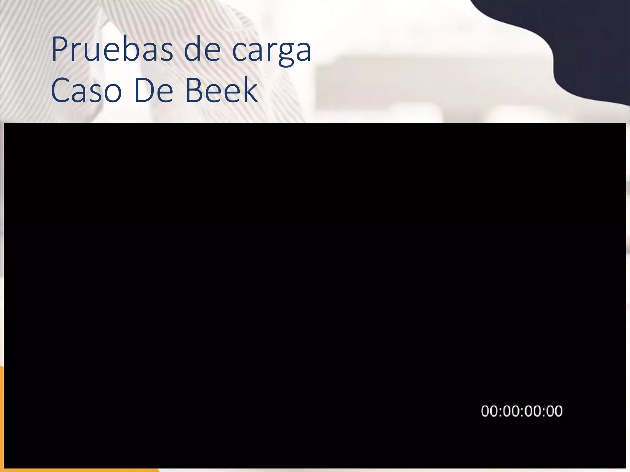 Pruebas de carga
Caso De Beek
 