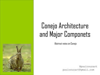 Conejo Architecture and Major Components Abstract notes on Conejo @paulosuzart [email_address] 
