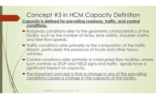 Conen 442 module1c: Capacity analysis and Level of Service | PDF