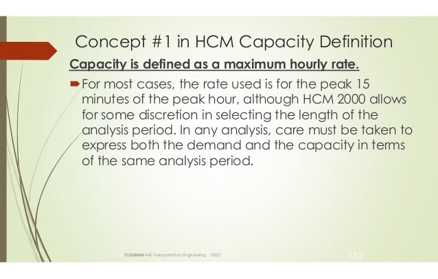 Conen 442 Module1c Capacity Analysis And Level Of Service