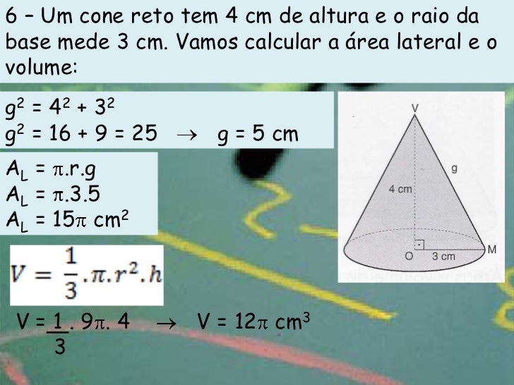 Formula Para Calcular Volume De Um Cone