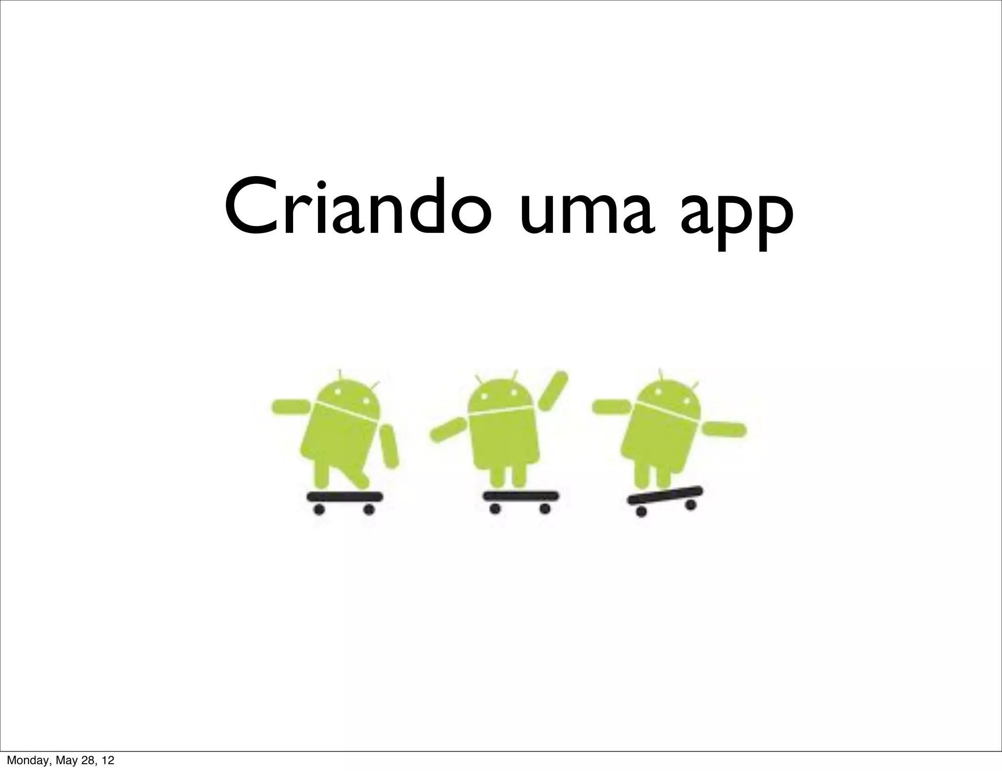 Criando uma app




Monday, May 28, 12
 