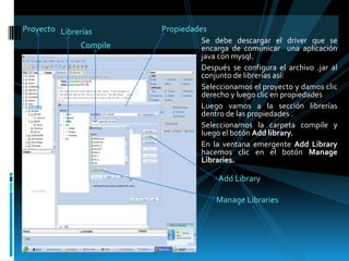 ConexióN A Base De Datos En Netbeans | PPSX