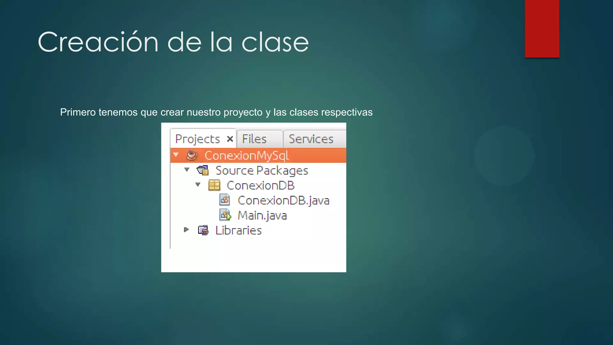 Creación de la clase
Primero tenemos que crear nuestro proyecto y las clases respectivas

 