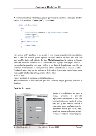 Conexion de c sharp a my sql | PDF