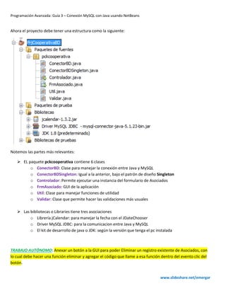 Conexion mysql con java usando netbeans | PDF