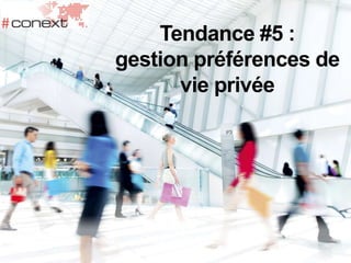 Tendance #5 :
gestion préférences de
vie privée
 