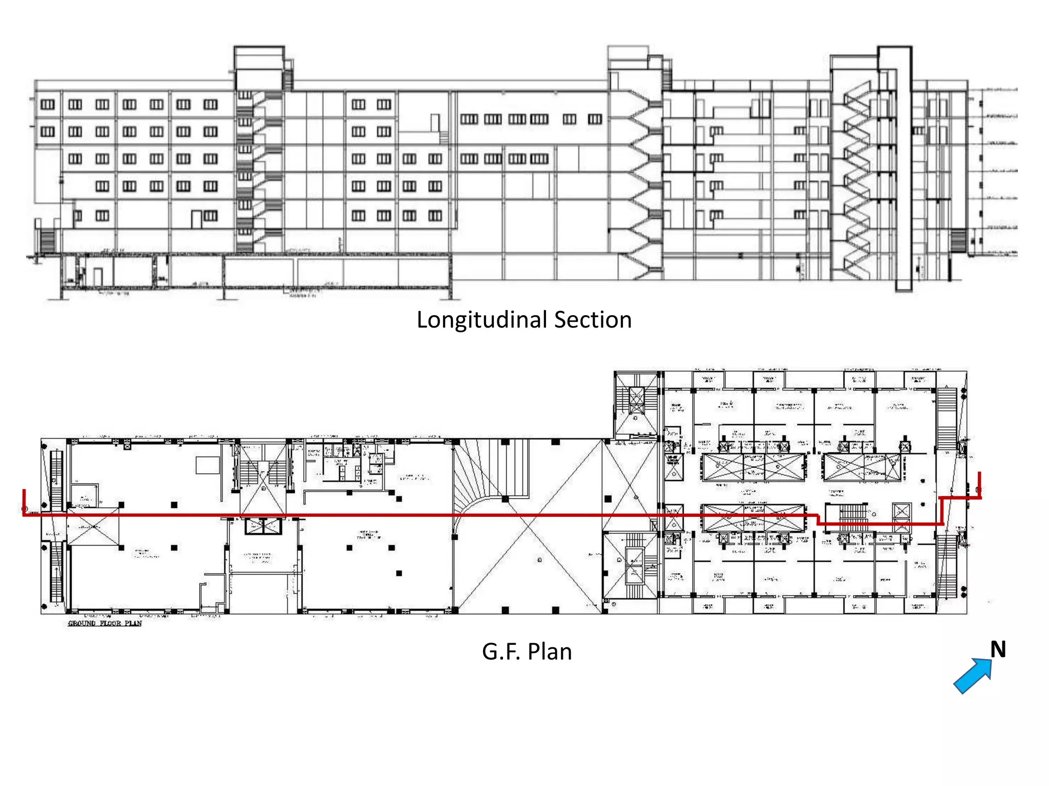 Longitudinal Section

G.F. Plan

N

 