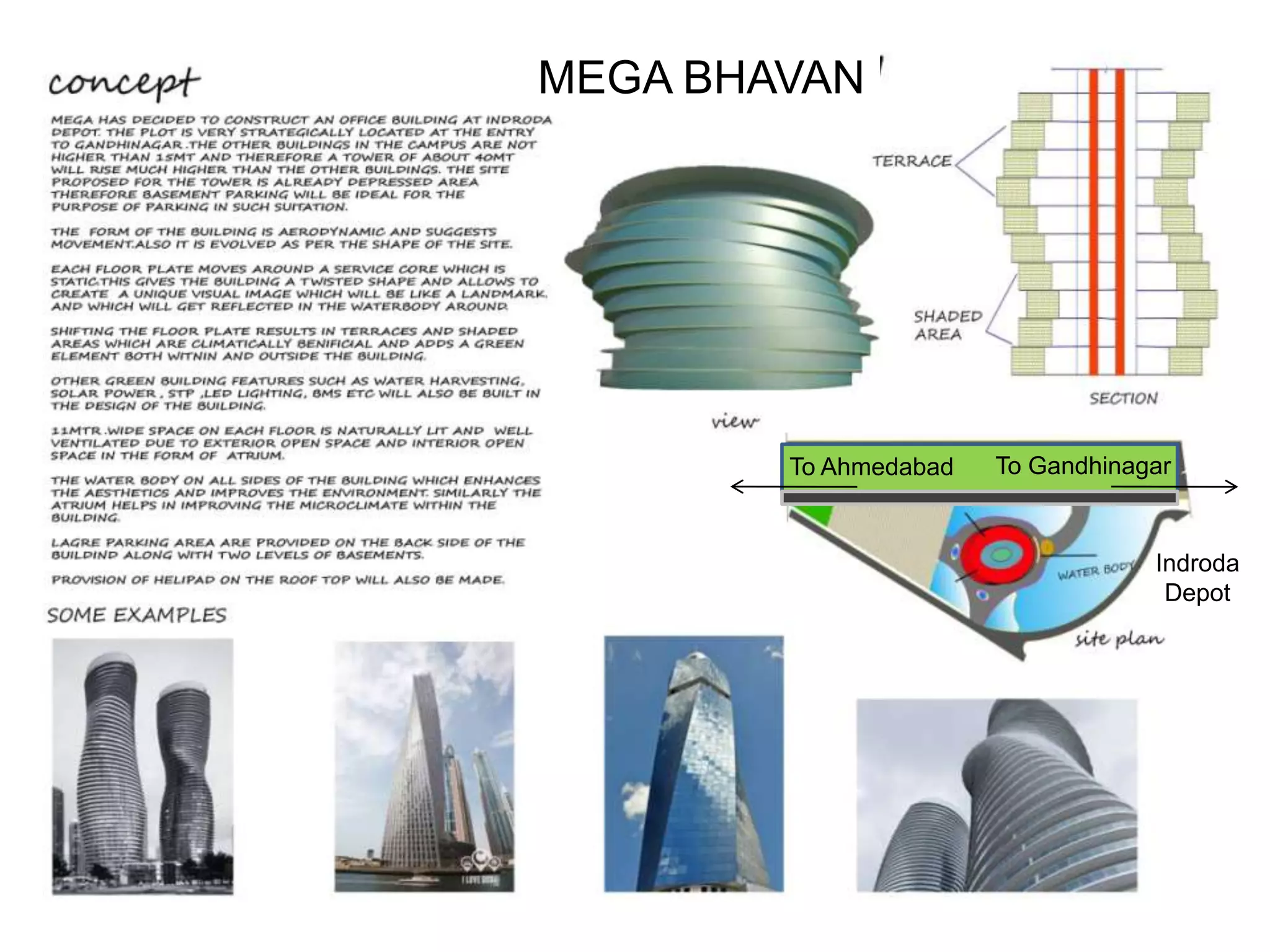 MEGA BHAVAN

To Ahmedabad

To Gandhinagar

Indroda
Depot

 