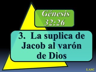 CONF. JACOB LUCHA POR LA BENDICION DE DIOS EN PENIEL. GENESIS 32;22-32 ...