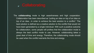 Collaborative Pressure Definition conflict management at work and its eff | PPTX
