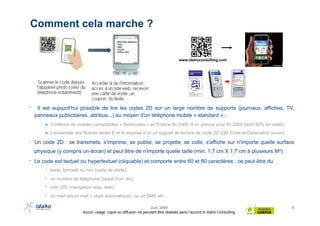 Atelier Flash Code barres 2D : présentation et applications métiers