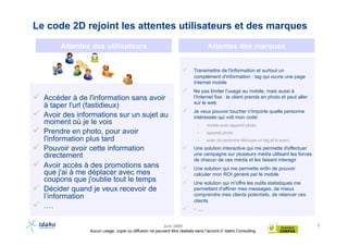 Atelier Flash Code barres 2D : présentation et applications métiers