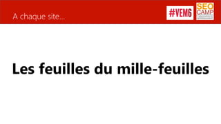 A chaque site…
Les feuilles du mille-feuilles
 