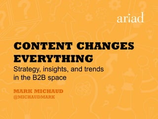 Strategy, insights, and trends
in the B2B space
 