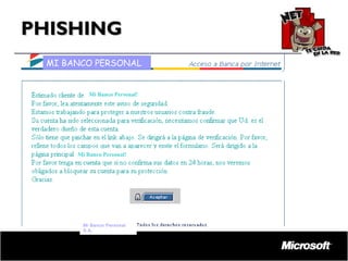 PHISHING
MI BANCO PERSONAL

Mi Banco Personal!

Mi Banco Personal!

Mi Banco Personal
S.A.

 