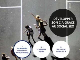 développer son C.A grâce au SOCIAL SEO1.Les Nouvelles Tendances du Social Marketing2.La recherche Sociale3.SEO + Social= Trafic et C.A