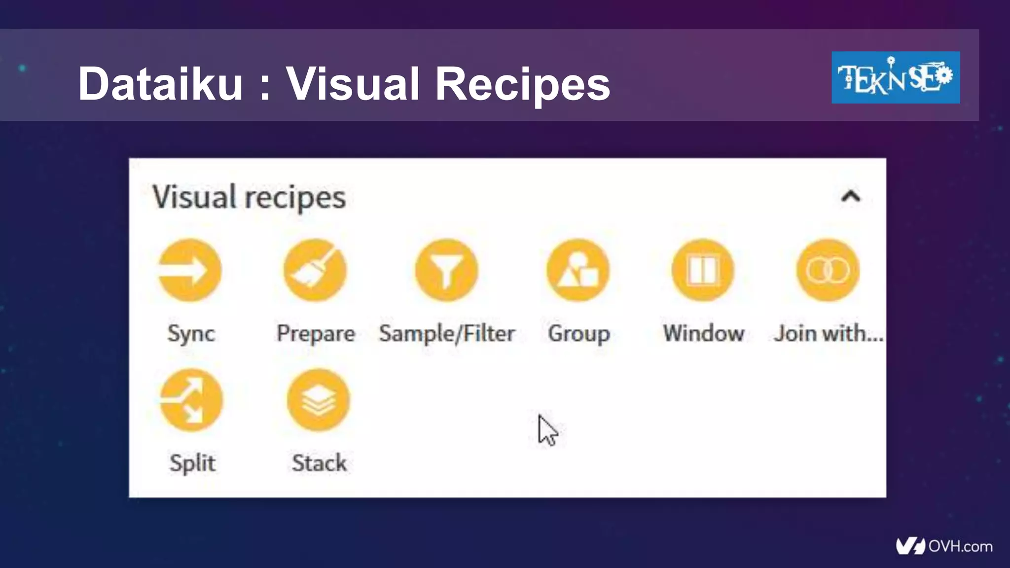 Dataiku : Visual Recipes
 