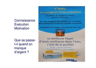 Connaissance
Exécution
Motivation
Que se passe-
t-il quand on
manque
d’argent ?
 