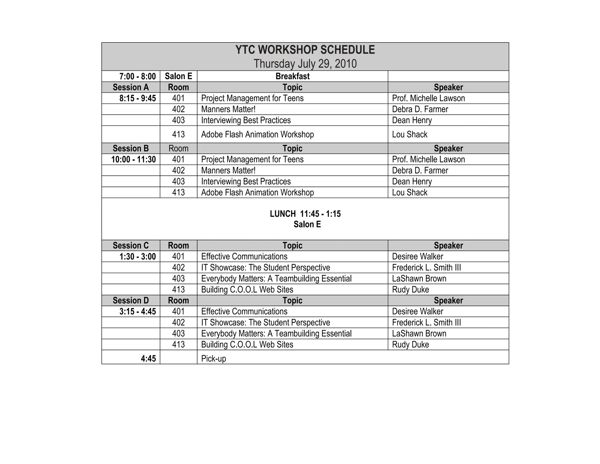 2010 BDPA Technology Conference Fact Sheet (Rev: Jul 2010)