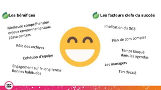 Les bénéfices Les facteurs clefs du succès
 