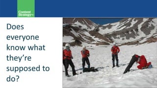 Does
everyone
know what
they’re
supposed to
do?
 