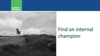 Find an internal
champion
 