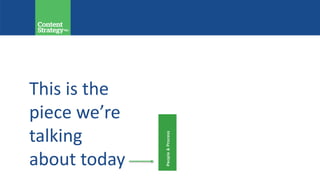 This is the
piece we’re
talking
about today
 