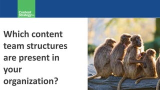 Which content
team structures
are present in
your
organization?
 