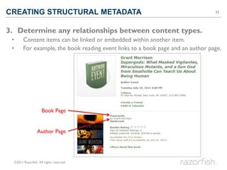 CREATING STRUCTURAL METADATA                                                        32




3. Determine any relationships ...