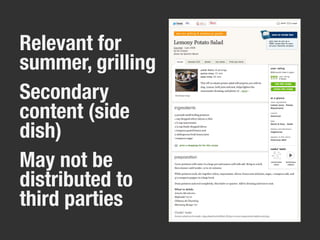 Relevant for
summer, grilling
Secondary
content (side
dish)
May not be
distributed to
third parties
 