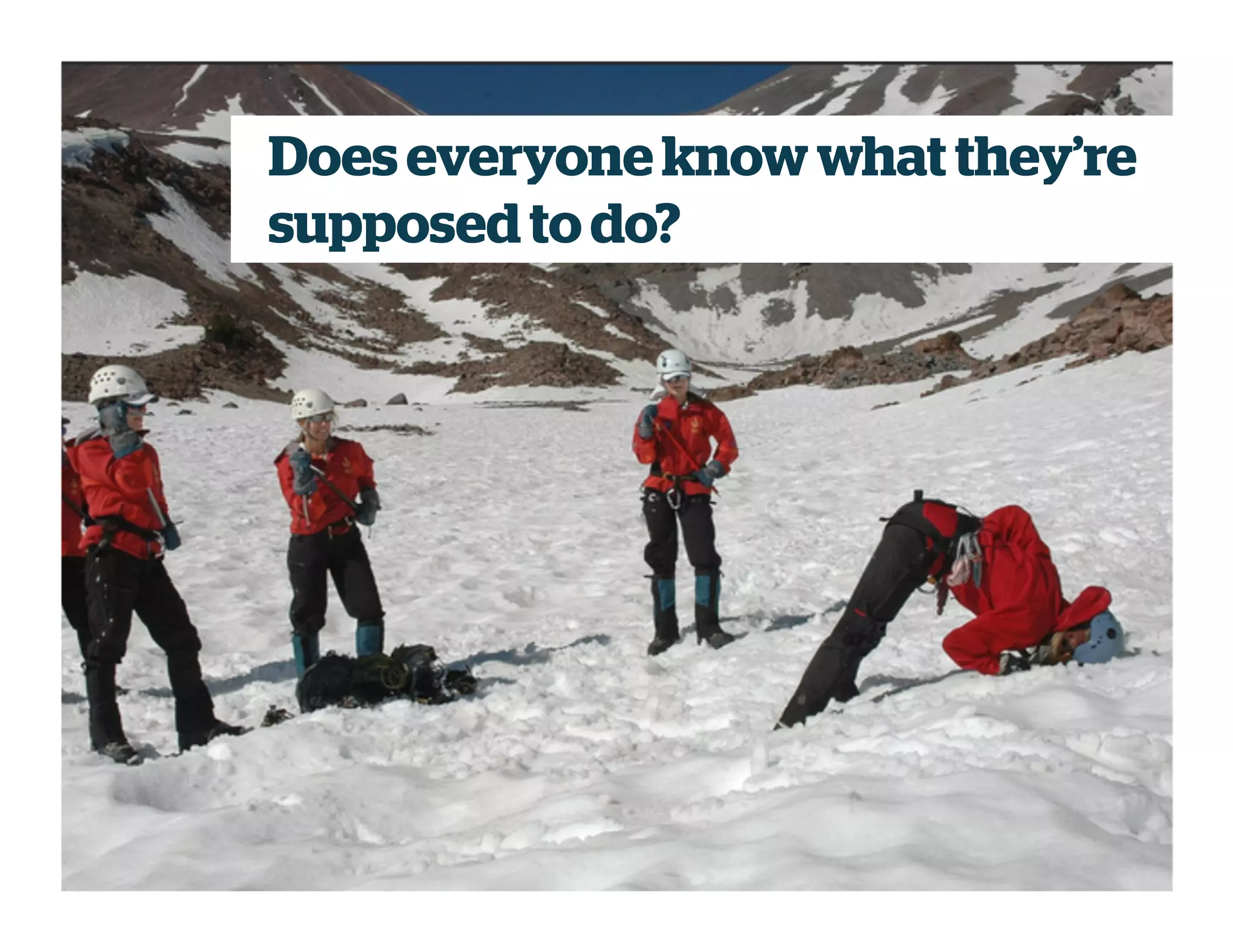 Does everyoneknowwhat they’re
supposedto do?
 