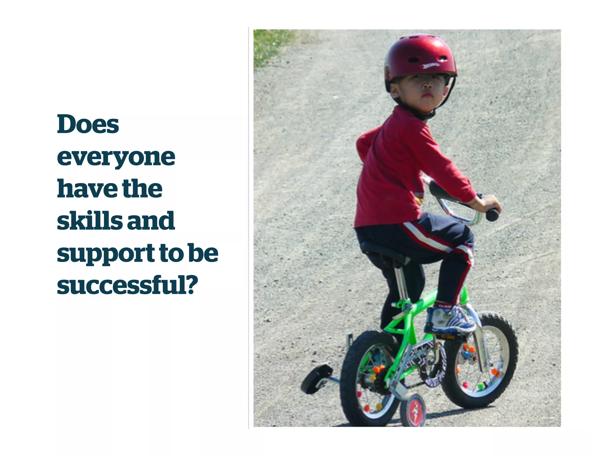 Does
everyone
have the
skills and
support to be
successful?
 