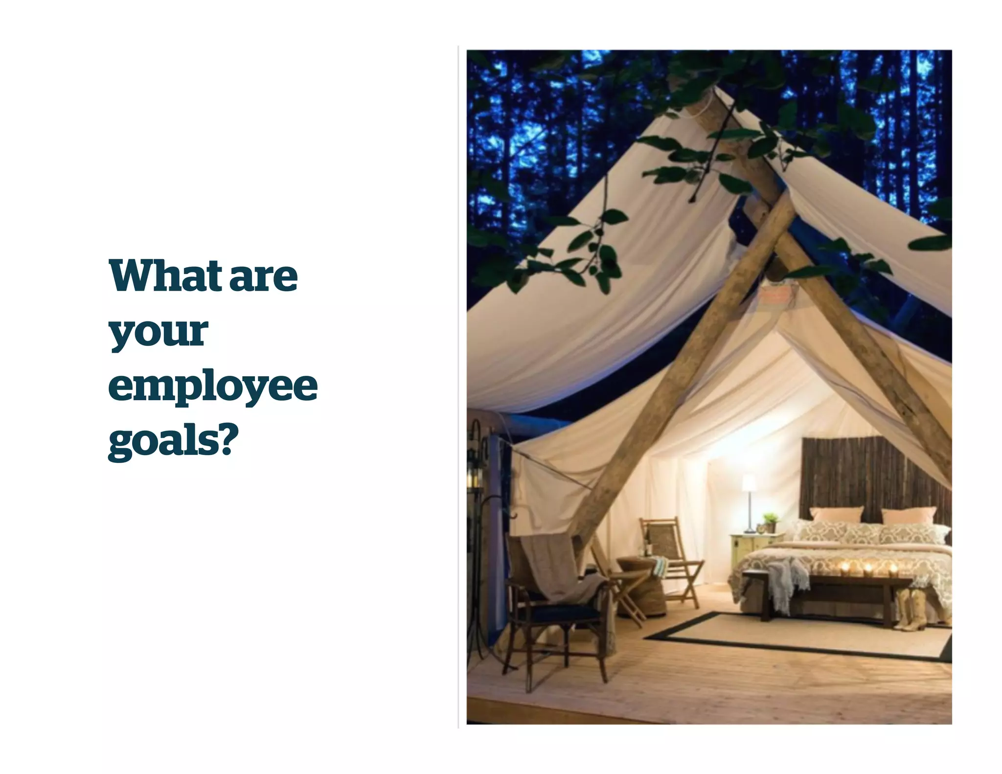 What are
your
employee
goals?
 