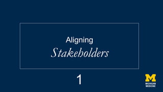 Aligning
Stakeholders
1
 