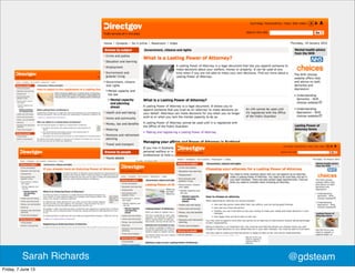 @gdsteamSarah Richards
Friday, 7 June 13
 