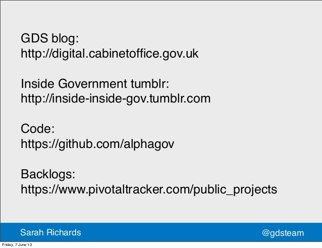 Gdsgds Blog Http Digital Cabinetofﬁce Gov Ukinside Government