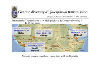 9                              6
                                        $    !               B> A
                                                               >        &

             2                වൺ#                වV9                ව
             +R

Trans < 1 b/pers/y
 Mean Mult.: 1.41       Trans < 1 b/pers/y             Trans < 1 b/pers/y
     Dakar               Mean Mult.: 1.63               Mean Mult.: 1.31
                              Niamey                       Djibouti


             Trans > 300 b/pers/y
               Mean Mult.: 2.68
                      south
                     Danané

         #                                        :
 