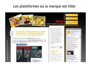 Copyright Brainstorming 2010 – Copie confidentielle   Les plateformes où la marque est hôte
 