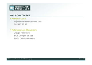 Présentation Dynamiser la fréquentation d’un site web